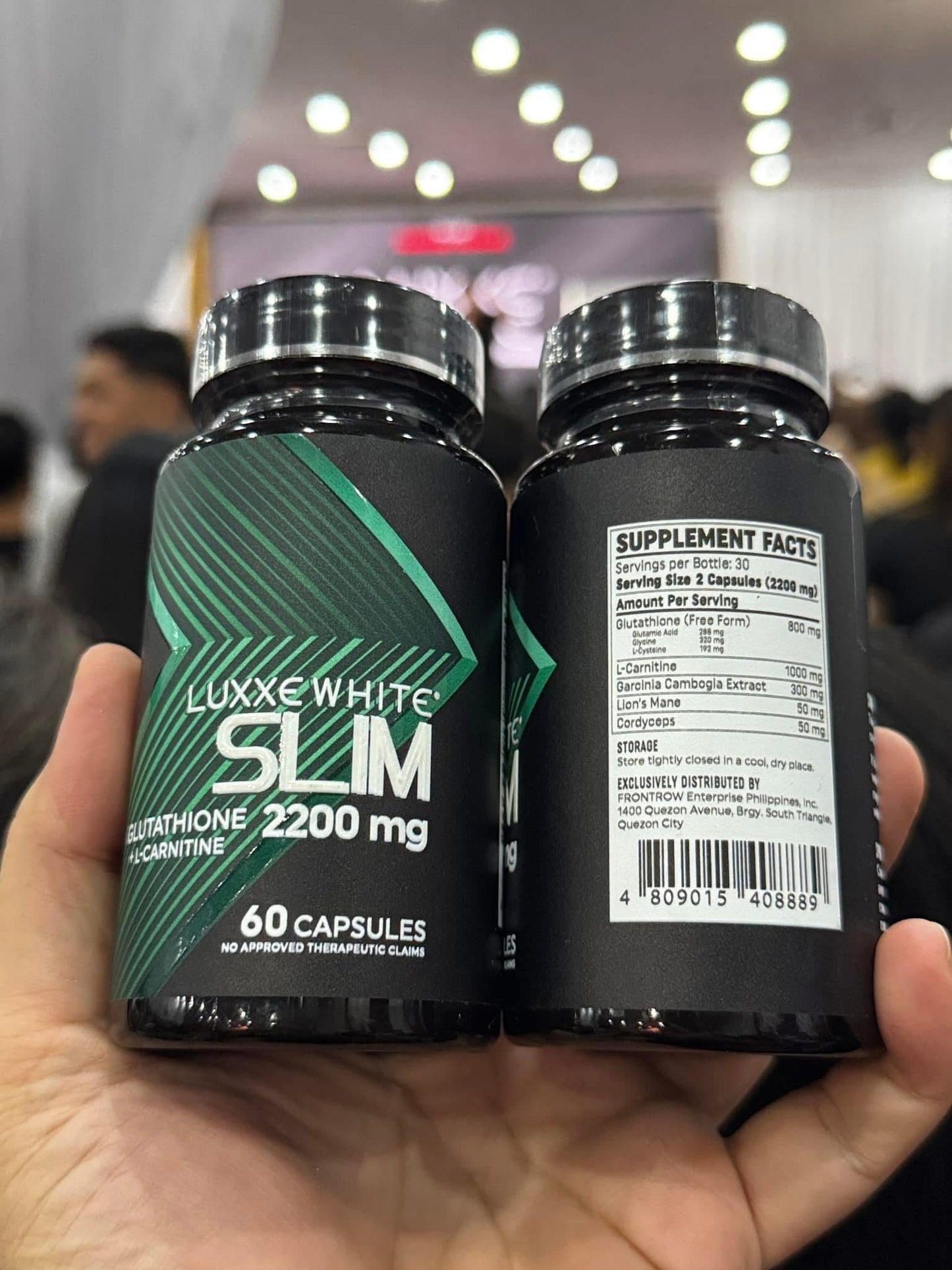 Luxxe White Slim Glutathione + L-Carnitine, Cordyceps, Lion’s Mane 2200mg